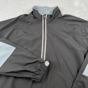 Zero Restriction Jacket Mens Large Black Tour Series 1/4 Zip Golf Windbreaker